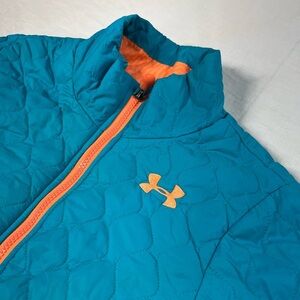 UNDER ARMOUR Storm COLD GEAR INFRARED Puffer Jacke Sz Youth Large Neon Colored